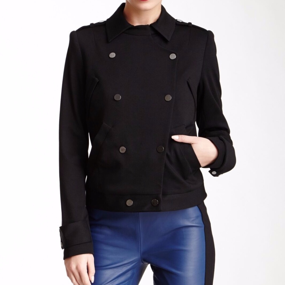 NWT $495 Robert Rodriguez Double Breasted Ponte Moto Jacket in size 2!